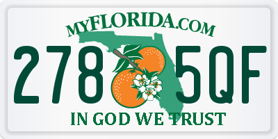 FL license plate 2785QF
