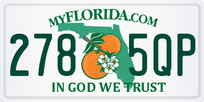 FL license plate 2785QP