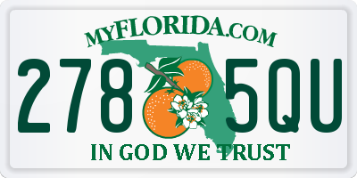 FL license plate 2785QU