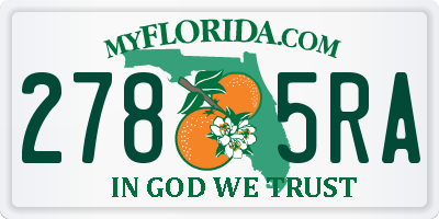 FL license plate 2785RA
