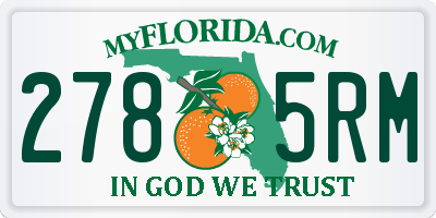 FL license plate 2785RM