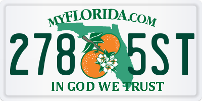 FL license plate 2785ST