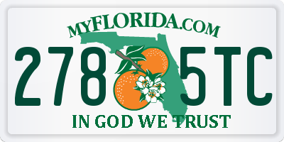 FL license plate 2785TC