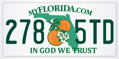 FL license plate 2785TD