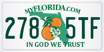 FL license plate 2785TF