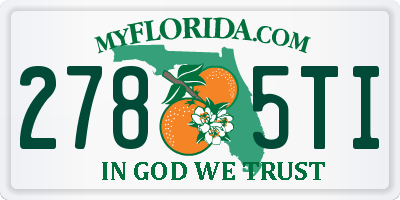 FL license plate 2785TI