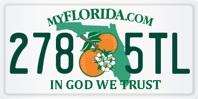 FL license plate 2785TL