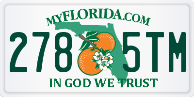FL license plate 2785TM