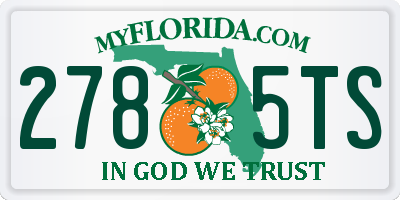 FL license plate 2785TS