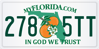 FL license plate 2785TT