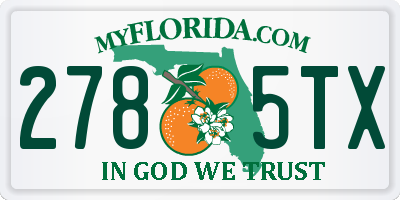 FL license plate 2785TX