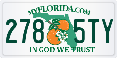 FL license plate 2785TY