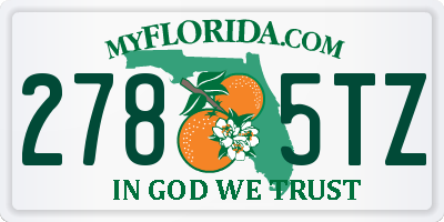 FL license plate 2785TZ