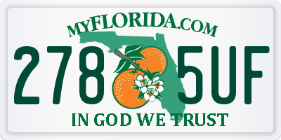 FL license plate 2785UF