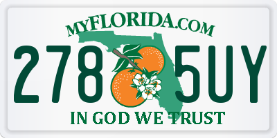 FL license plate 2785UY