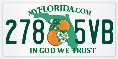FL license plate 2785VB