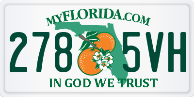 FL license plate 2785VH