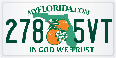 FL license plate 2785VT