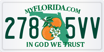 FL license plate 2785VV
