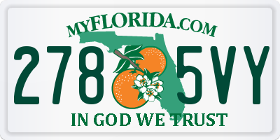 FL license plate 2785VY