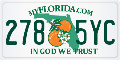 FL license plate 2785YC