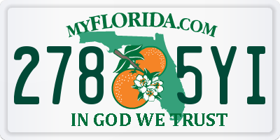 FL license plate 2785YI