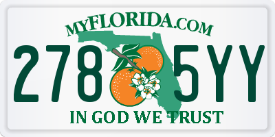 FL license plate 2785YY