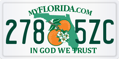 FL license plate 2785ZC
