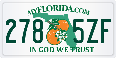 FL license plate 2785ZF