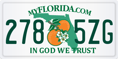 FL license plate 2785ZG