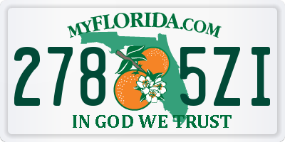 FL license plate 2785ZI