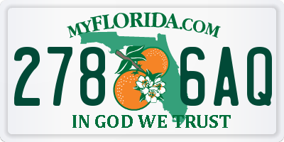 FL license plate 2786AQ