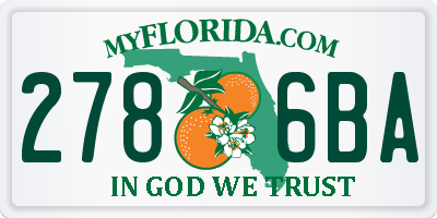 FL license plate 2786BA