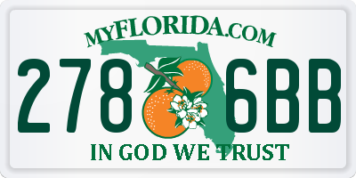 FL license plate 2786BB