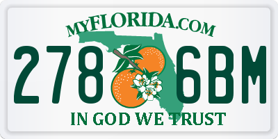 FL license plate 2786BM