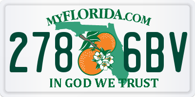 FL license plate 2786BV