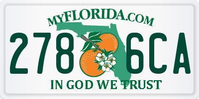 FL license plate 2786CA