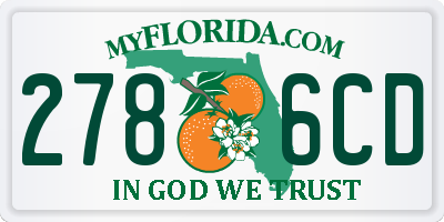 FL license plate 2786CD