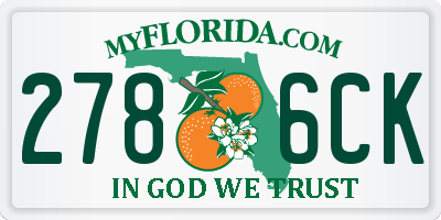 FL license plate 2786CK