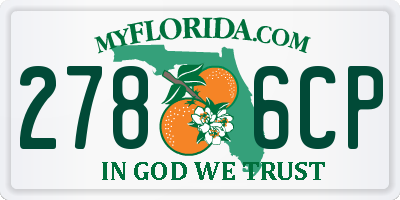 FL license plate 2786CP