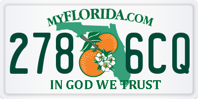 FL license plate 2786CQ