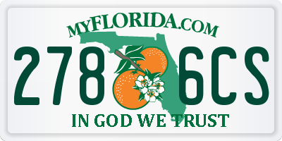 FL license plate 2786CS