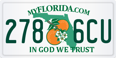 FL license plate 2786CU