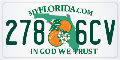 FL license plate 2786CV