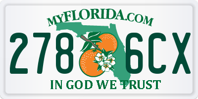 FL license plate 2786CX
