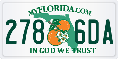 FL license plate 2786DA