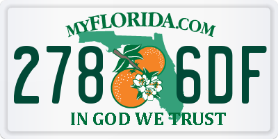 FL license plate 2786DF