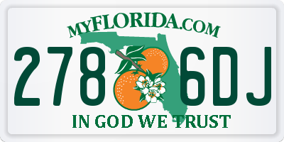 FL license plate 2786DJ