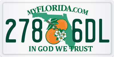 FL license plate 2786DL