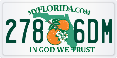 FL license plate 2786DM